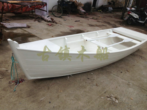 4m一頭尖原木色白色船
